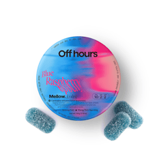 Off Hours | Gummy | 10pk | 100mg | MELLOW Blue Raspberry (THC:CBN:CBD)