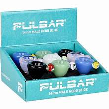 Pulsar | Lil Shroom Buddy Herb Slide | 14mm M (Asst Colors)