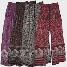 Floral Elephant Palazzo Pants | 41" Colors and Designs Vary