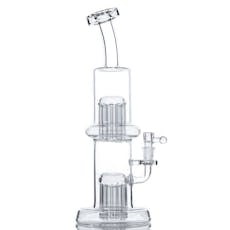 Leisure Glass 13/13 Double Tree Perc Flower Bong