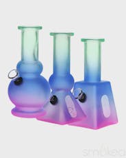 SeshGear Crystalline Beaker Mini Glass Water Bong 6" | Neon