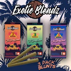 Exotic Blendz - Bio Dome - Sativa - .75g Blunt - 3 Pack