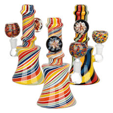 Flowering Spirals Glass Water Bong | 5.5" |