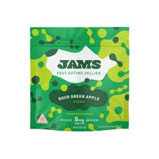 Jams Fast Acting Chews Sour Green Apple 5mg 20pk