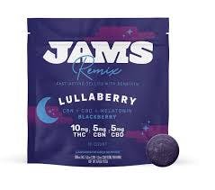 Jams Remix Fast Acting Chews Lullaberry 10mg THC:5MG CBN: 5MG CBD 10mg 10pk