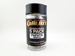 Galaxy Live Rosin Pre-roll 5 pack Indica Papaya