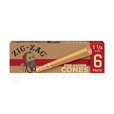 Zig Zag Cones Unbleached 6 pack