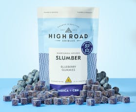 High Road - Slumber Blueberry 1:1 THC/CBN Slumber Gummies