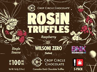 Raspberry Rosin Truffle 5-Pack 100mg (Crop Circle Chocolate)