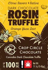 Orange-Yuzu Zest - Single Rosin Truffle 100mg (Crop Circle Chocolate)