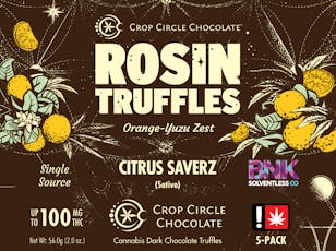 Orange - Yuzu Zest Rosin Truffle 5-Pack 100mg (Crop Circle Chocolate)