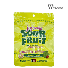 Joybombs 40pc SOUR FRUIT 100mg Fruit Chews