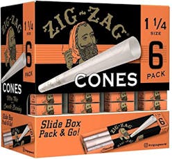 Zig Zag Orange Pre-Rolled Cones 1¼"