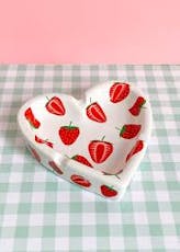 Heart Ashtray - Strawberry Print
