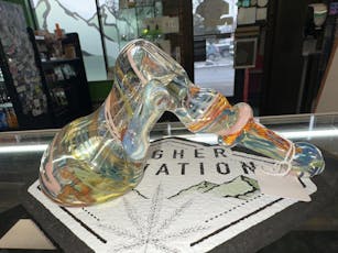 VTBoro - Swirl Hammer Bubbler - Pink, Orange & Blue