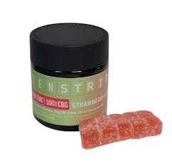 Haute & Heady - Strawberry Kiwi 1:1 - Gummies (2x10pc Strips) - 50mg THC & 50mg CBG ea