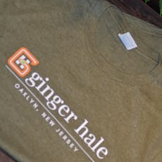 Short Sleeve Tee, OD Green, Wide Logo - Small