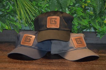 Relaxed Hat, Leather Patch - Black