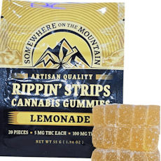 Lemonade "Rippin' Strips" Gummies, 100mg THC
