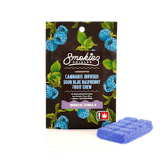 Smokiez 1pc Blue Raspberry Indica Sour Fruit Chews