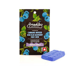 Smokiez 1pc Blue Raspberry Indica Sour Fruit Chews
