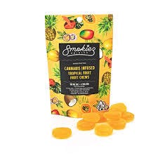 Smokiez 10pc Tropical Fruit 1:1 Sweet Fruit Chews