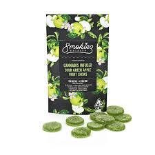 Smokiez 10pc Green Apple 1:1 Sour Fruit Chews