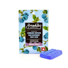 Smokiez 1pc Blue Raspberry Indica Sweet Fruit Chews