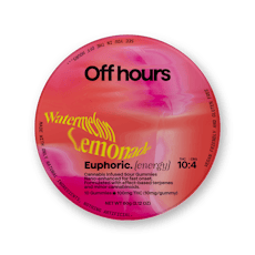 Off Hours | Gummy | 10pk | 100mg | EUPHORIC Watermelon Lemonade (THC:CBG)