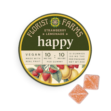 Florist Farms | Gummy | Happy Strawberry Lemonade THC:CBC | 10pk | 100mg