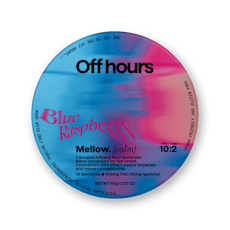 Off Hours | Gummy | 10pk | 100mg | MELLOW Blue Raspberry (THC:CBD:CBN)