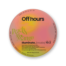 Off Hours | Gummy | 10pk | 100mg | ILLUMINATE Peach Mango (THC:CBG)
