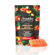 Sour Peach (S) - 100mg Scored Gummie - Smokiez