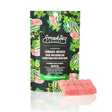 Sour Watermelon (H) - 100mg Scored Gummies - Smokiez