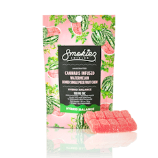 Watermelon (H) - 100mg Scored Gummies- Smokiez