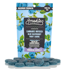 Blue Raspberry (I) - 1000mg Fruit Chews - Smokiez