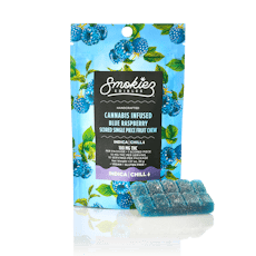 Blue Raspberry (I) - 100mg Scored Gummies - Smokiez