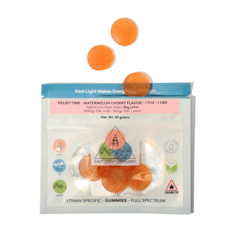 Watermelon Cherry 1 THC: 1 CBD Gummies - 200MG