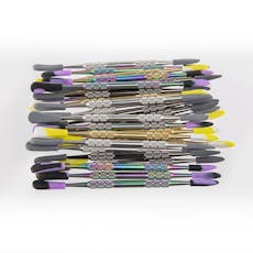 Ooze Dabbers Stainless Steel Silicone-Tipped Dab Tool - 4.75" - Assorted Colors