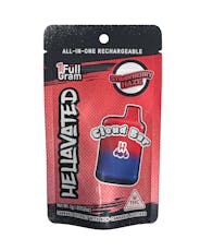 Hellavated 1g Strawberry Haze Cloud Bar Disposable