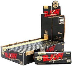 Raw Rolling Papers Black 1 1/4"