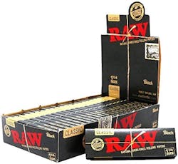 Raw Rolling Papers Black 1 1/4"