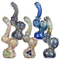 Classic Fritted Glass Sherlock Bubbler | 4.5" to 5.25"