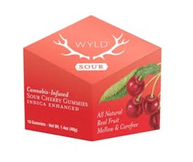 Wyld 10mg Sour Cherry Indica Gummies