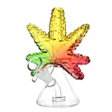 6.5" 420 Leaf Glass Bong