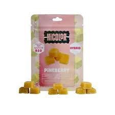 HiColor 10mg Pineberry RSO Infused Hybrid Gummies