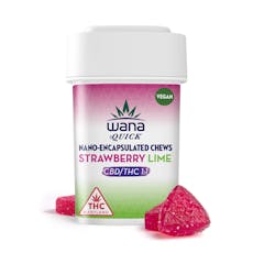 Wana 10mg 1:1 Quick Strawberry Lime Chews