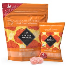 Garden Society Brighter Day | Peach Prosecco (S) | 5mg THC x 20 Gummies