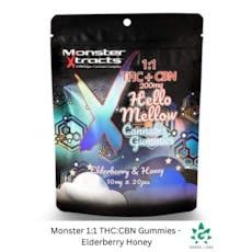 (REC) Monster 200mg Gummies - Elderberry & Honey (1:1 CBN)