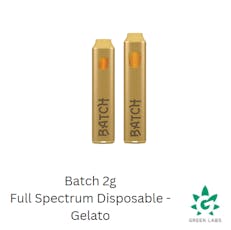 (REC) Batch 2g Full Spectrum Disposable - Gelato (Hybrid)